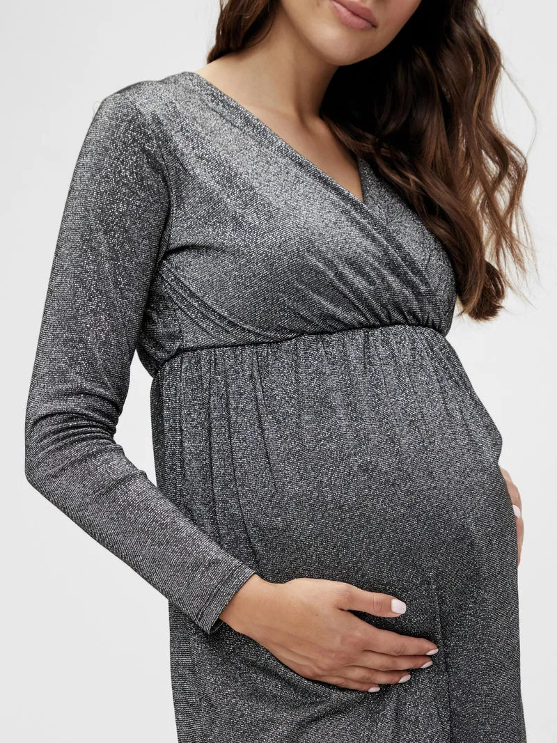 Mamalicious Glitzerkleid für Umstandsmode und Stillzeit