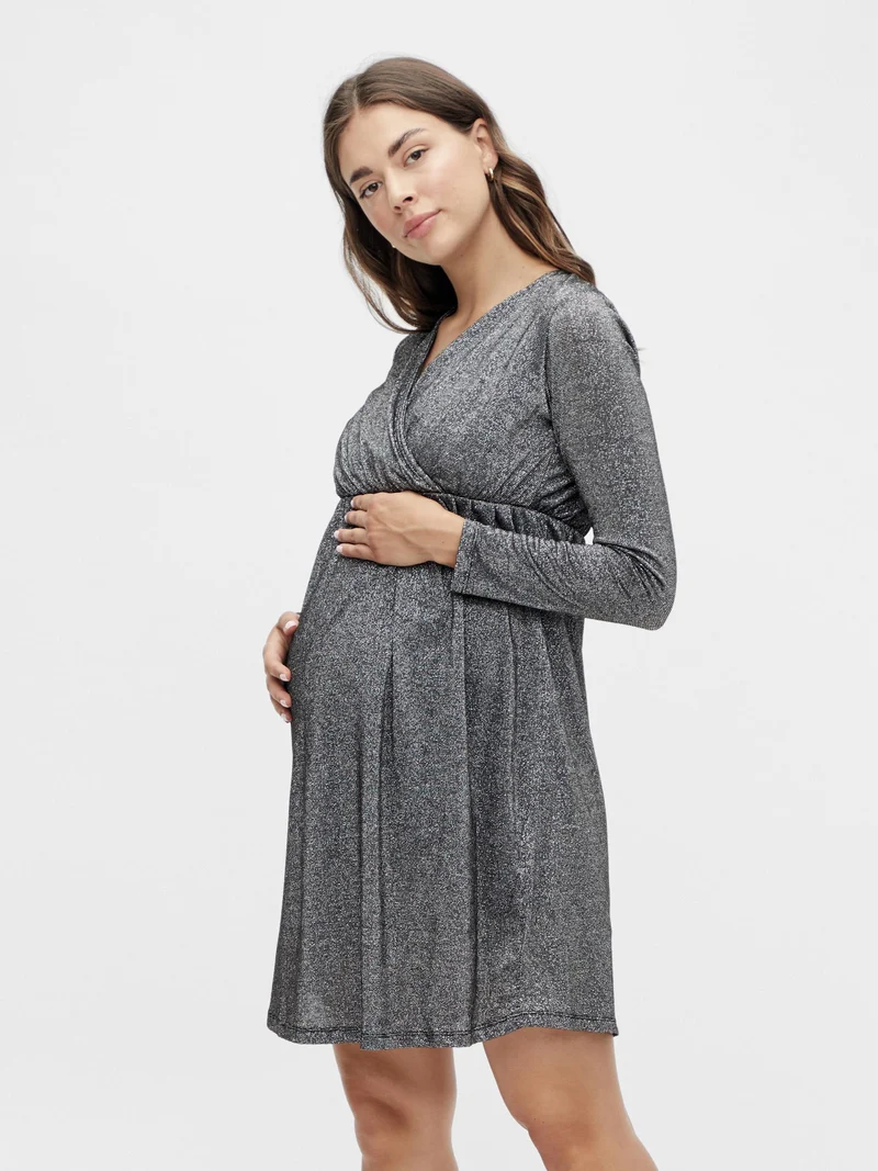 Mamalicious Glitzerkleid für Umstandsmode und Stillzeit
