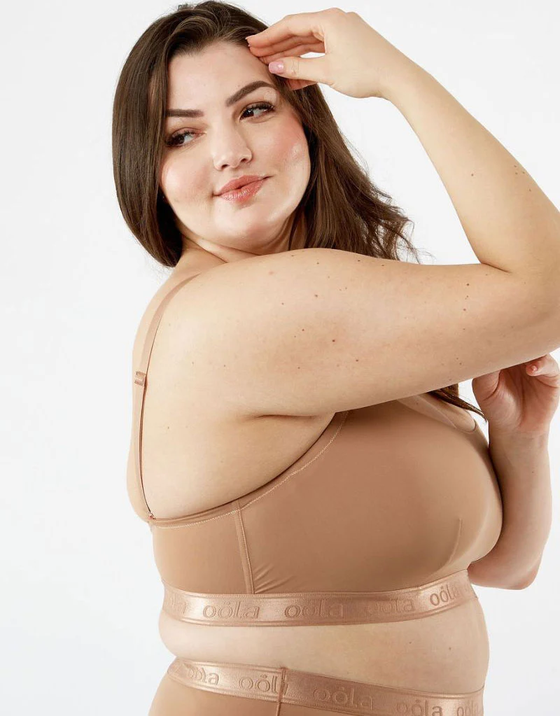 Oola Hidden Wire Bralette Mocha Brown