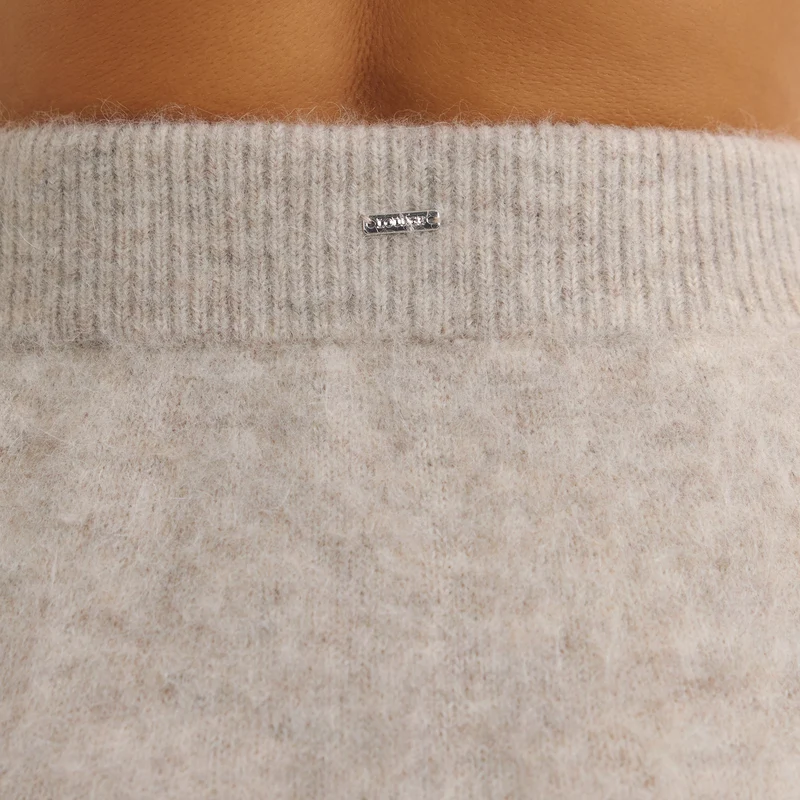 Knitted Mini Skirt - Mink
