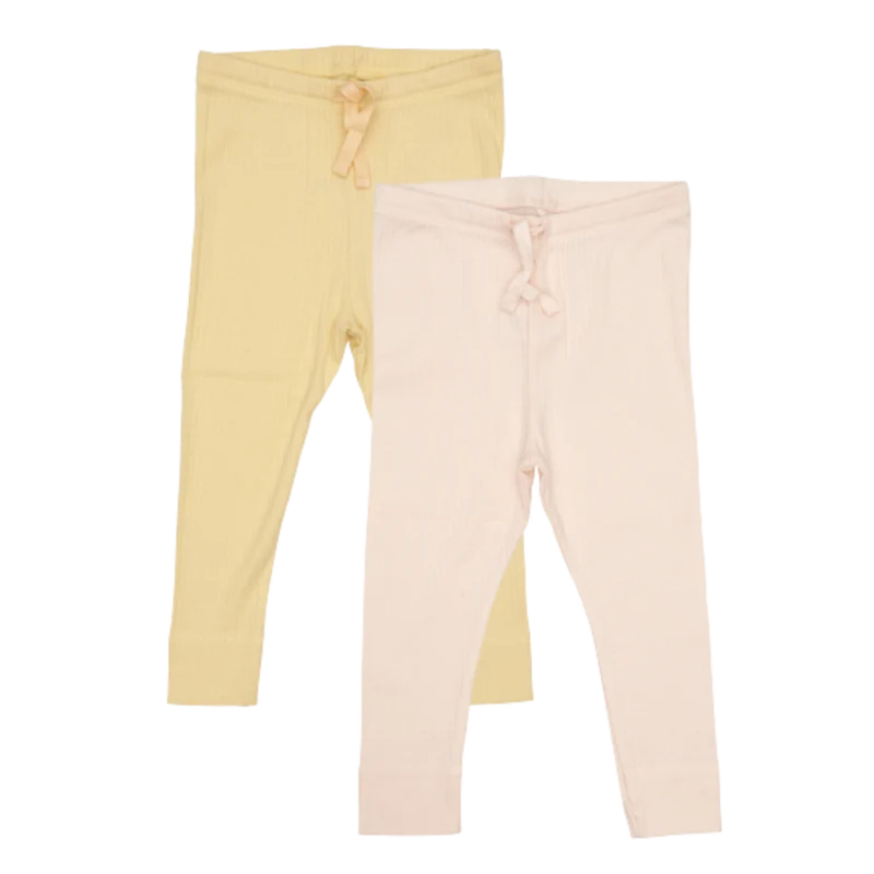 Copenhagen Colors Leggings im 2er-Pack – Gelb/Hellrosa