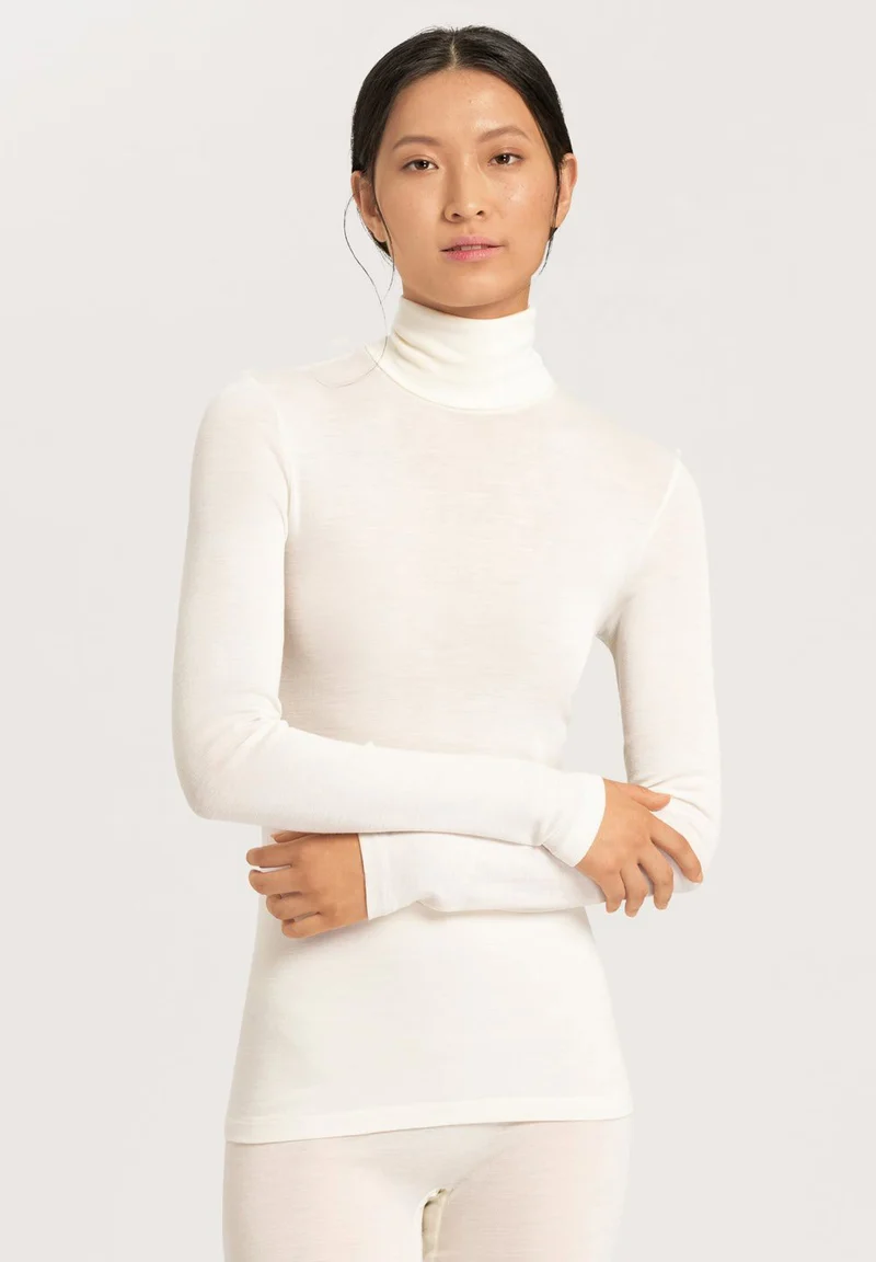 Woolen Silk Turtle-Neck Shirt | cygne 071423-070795