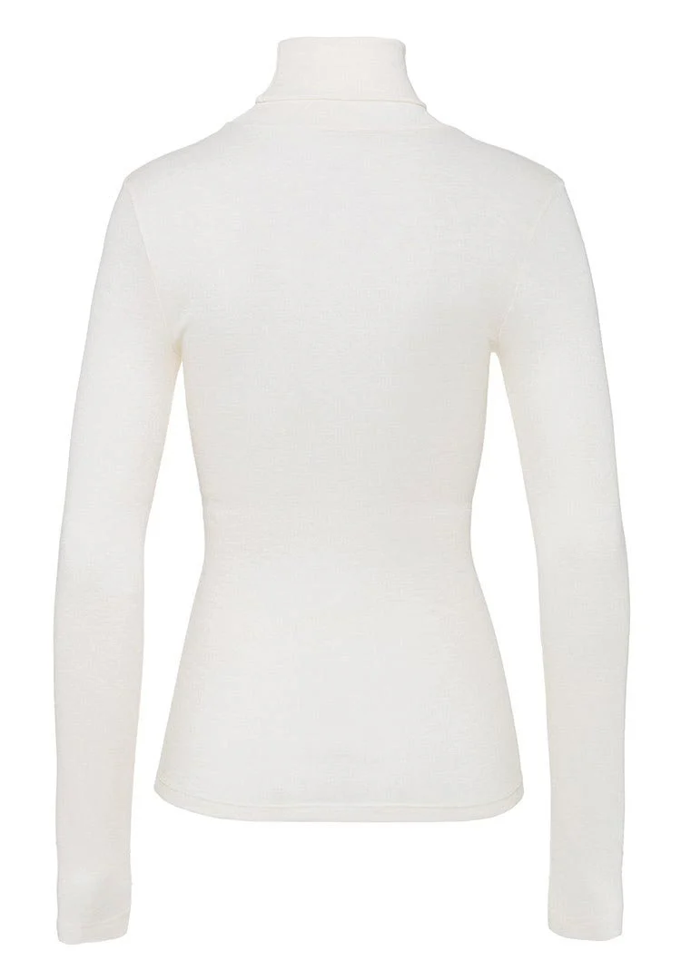 Woolen Silk Turtle-Neck Shirt | cygne 071423-070795