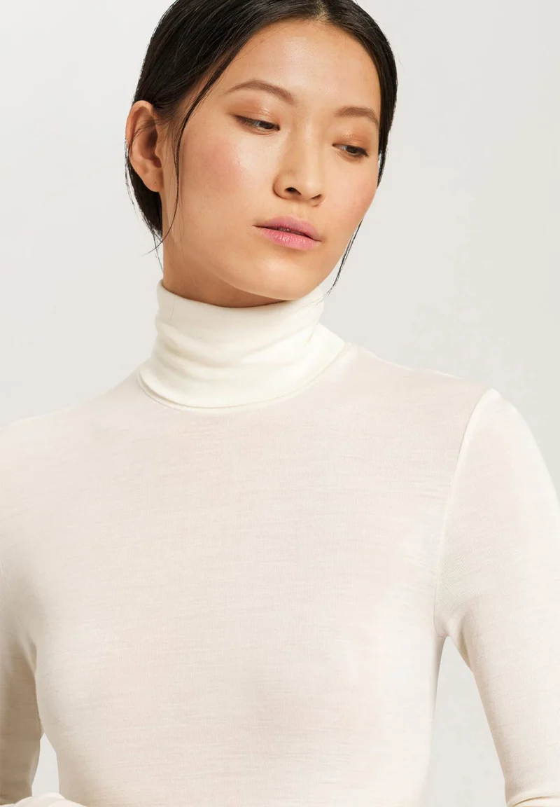 Woolen Silk Turtle-Neck Shirt | cygne 071423-070795