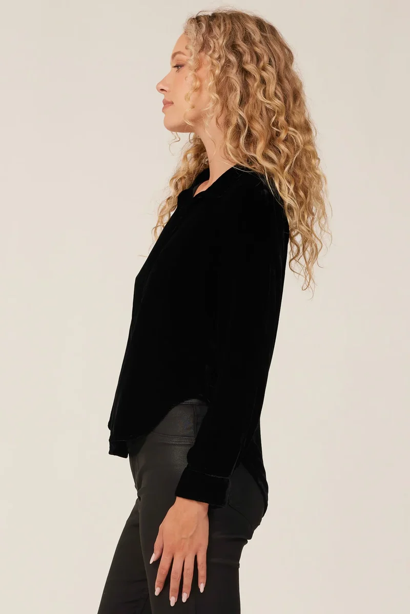 Velvet Long Sleeve Shirt