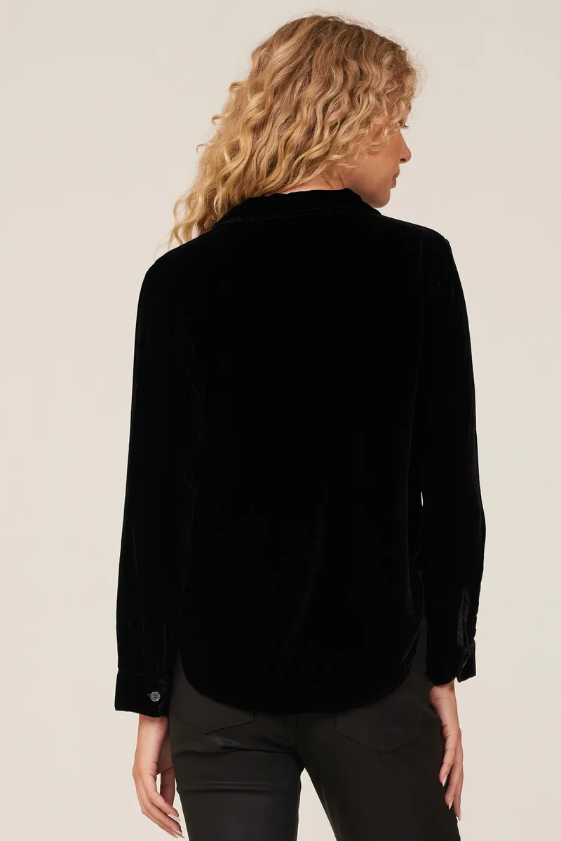 Velvet Long Sleeve Shirt