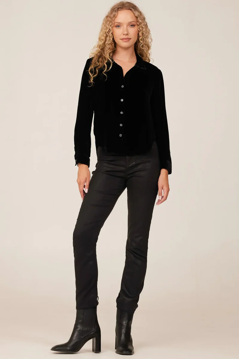 Velvet Long Sleeve Shirt