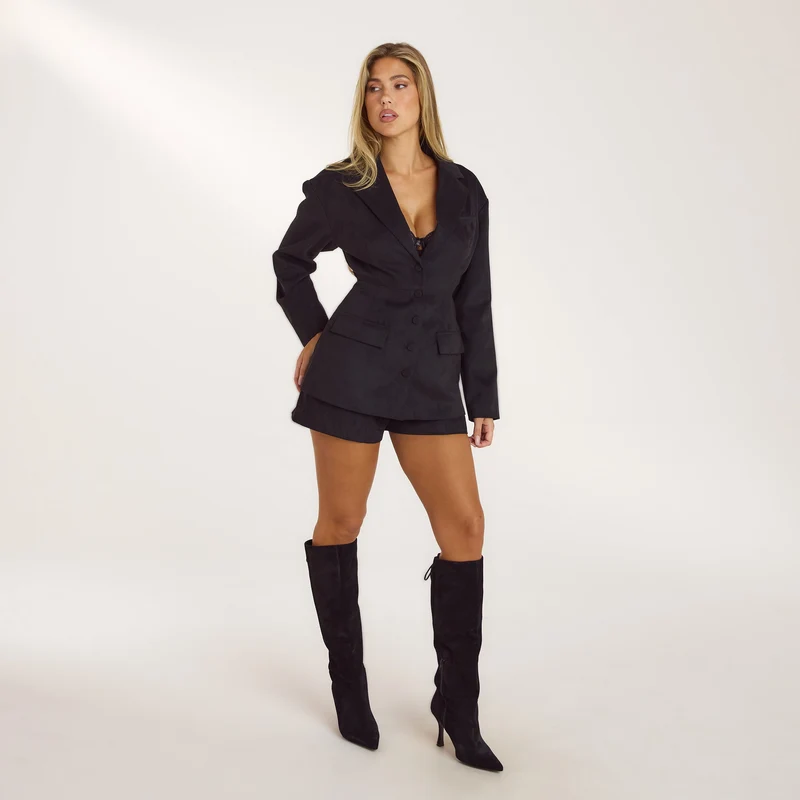 Suedette Shorts - Black