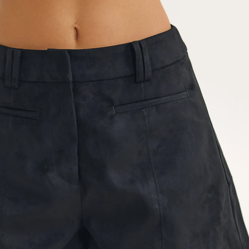 Suedette Shorts - Black