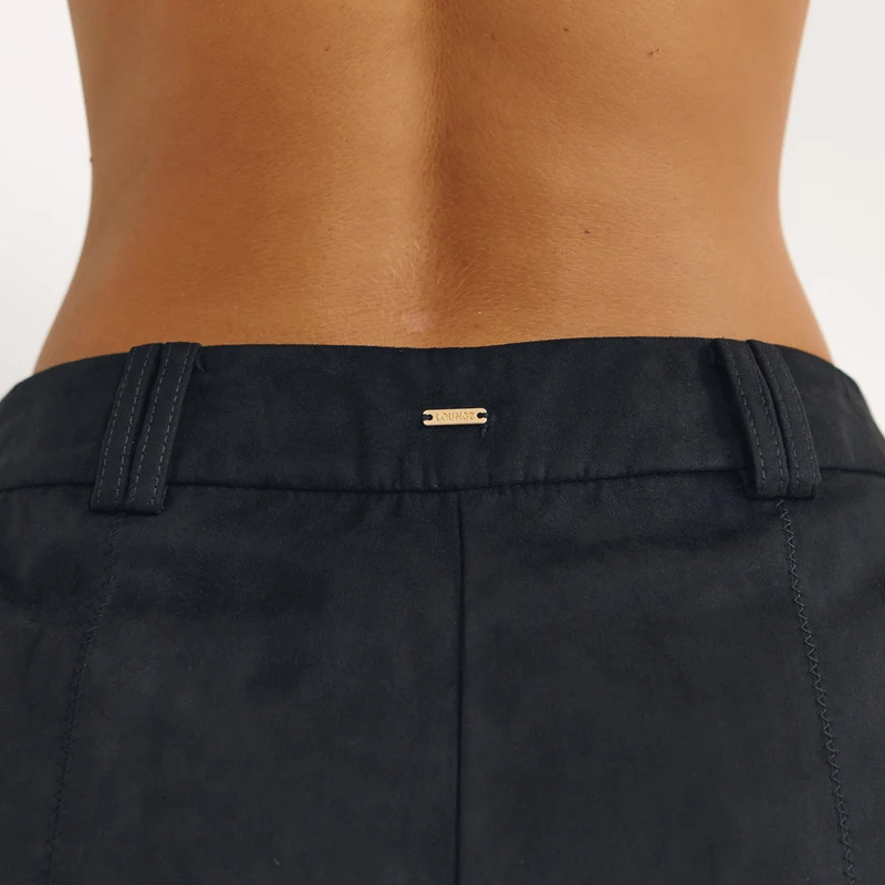 Suedette Shorts - Black