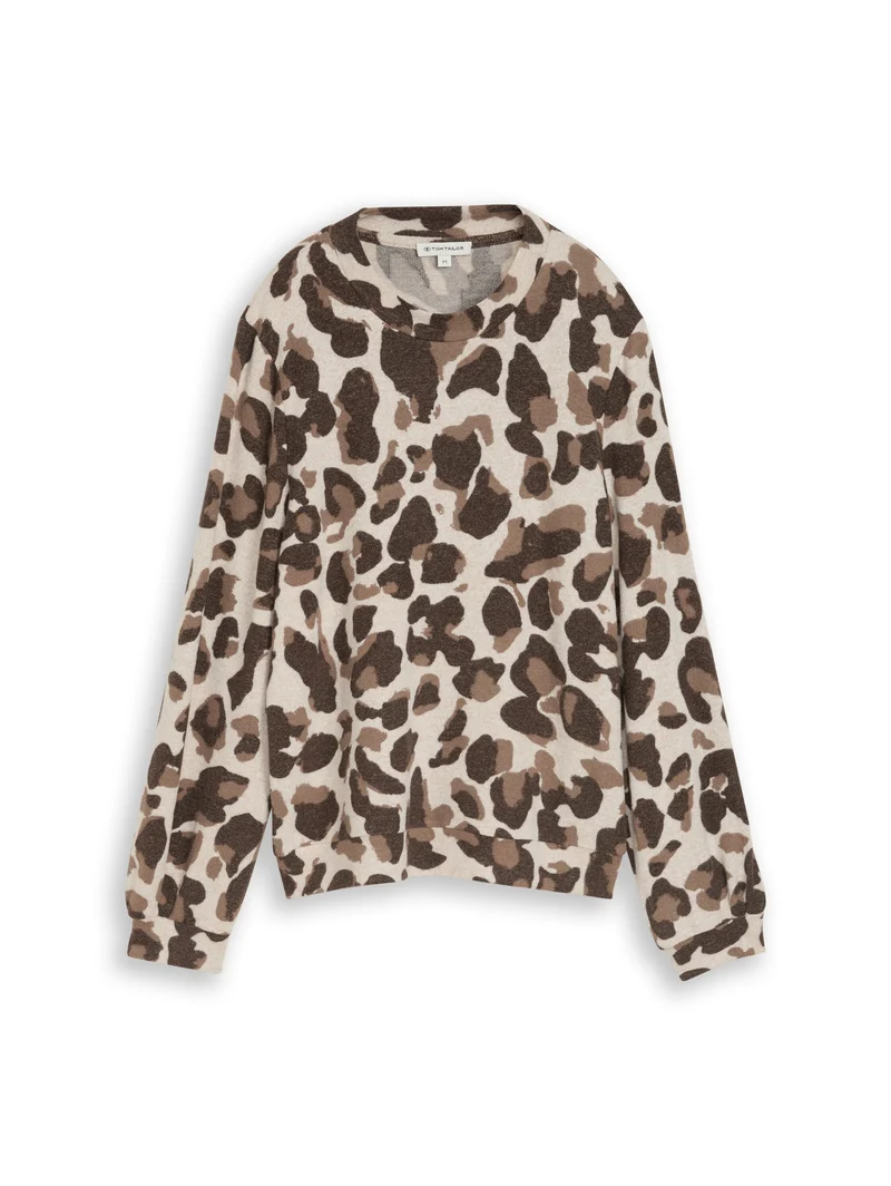 Cosy Langarmshirt mit Muster