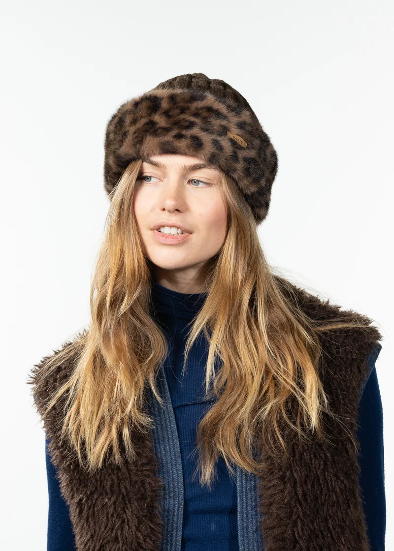 Fur Cable Bandhat, print brown