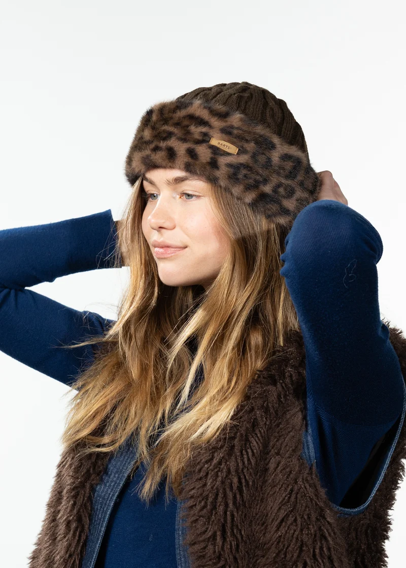 Fur Cable Bandhat, print brown
