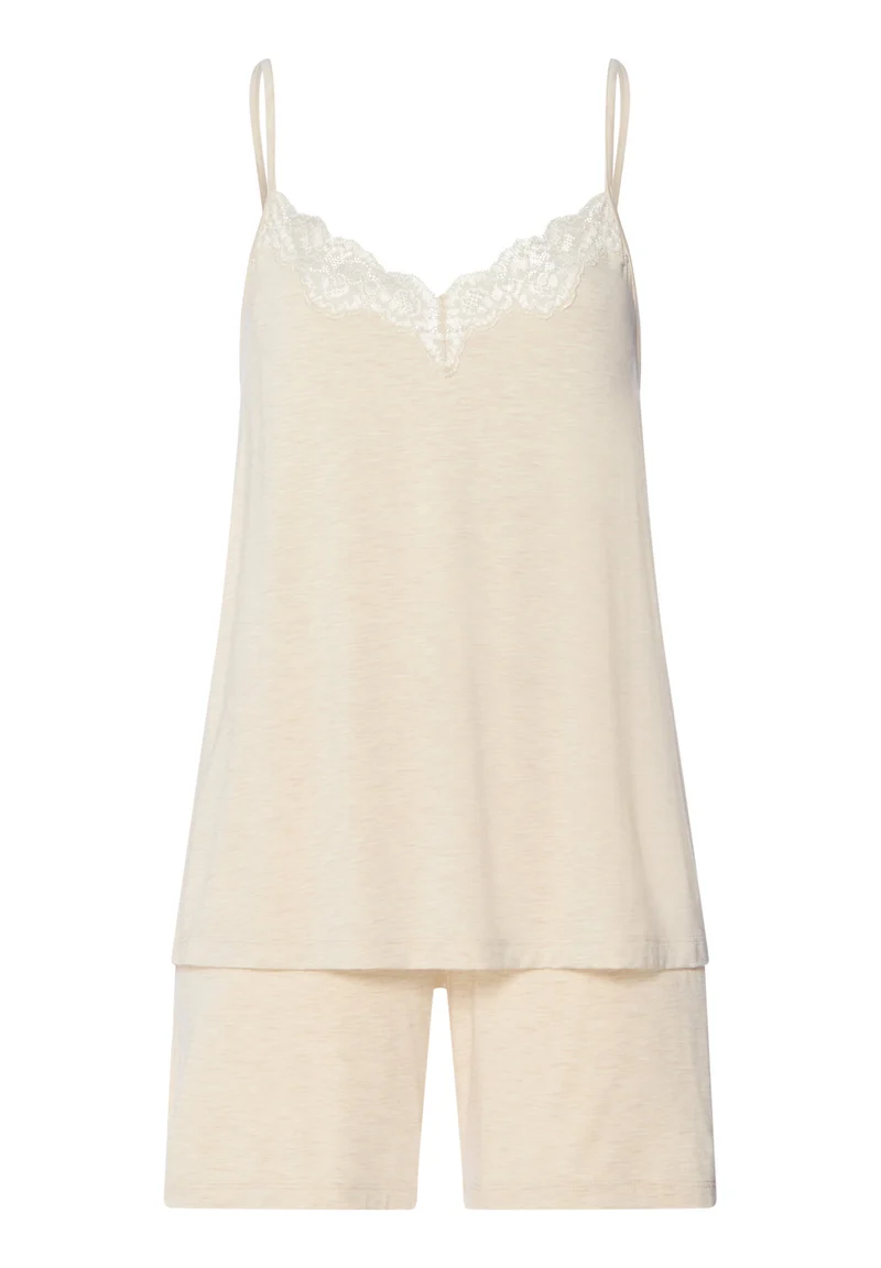 Natural Elegance Sleeveless Short Pyjama | summer sand melange 074962-073080