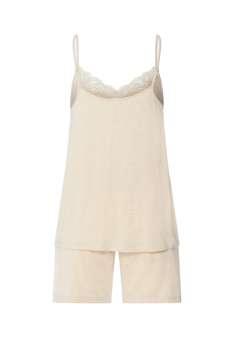Natural Elegance Sleeveless Short Pyjama | summer sand melange 074962-073080