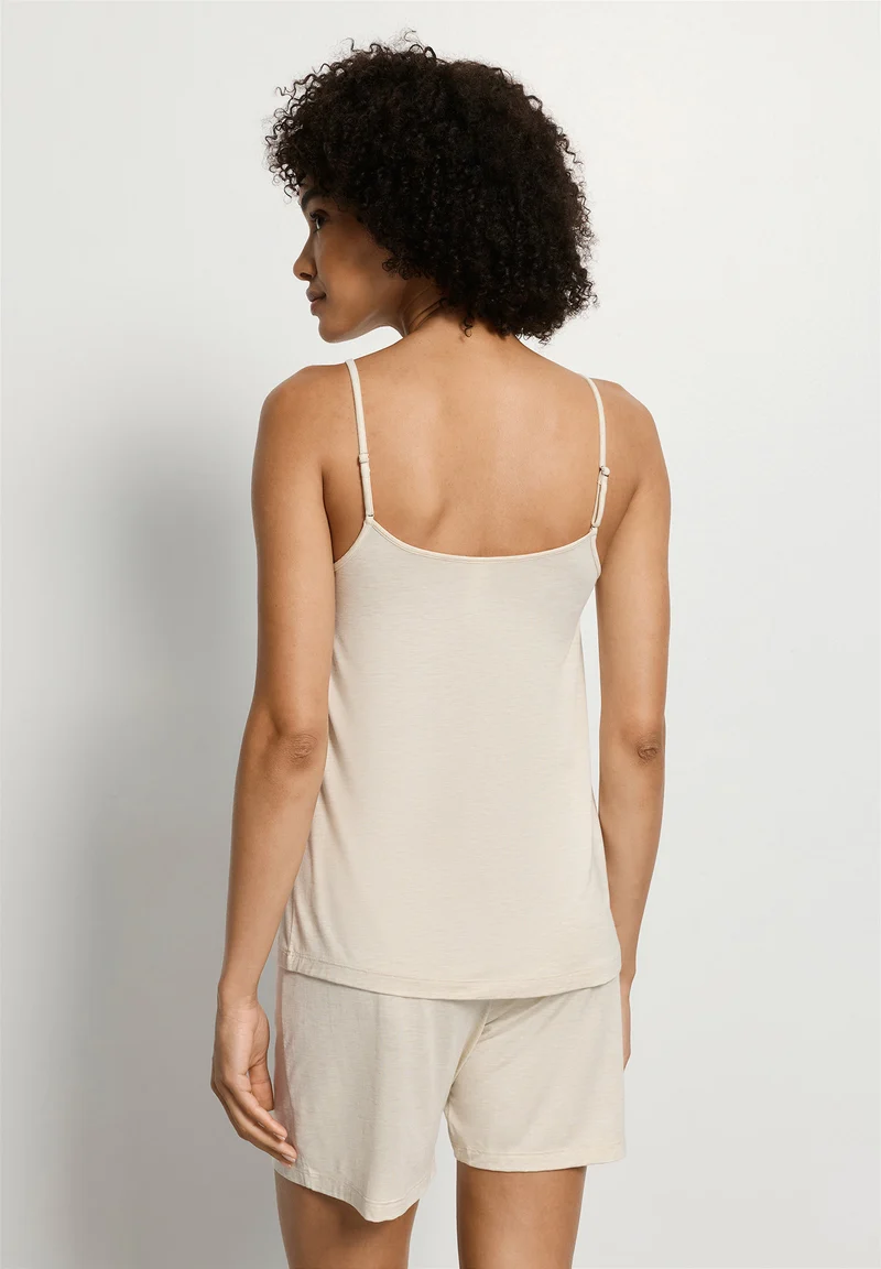 Natural Elegance Sleeveless Short Pyjama | summer sand melange 074962-073080