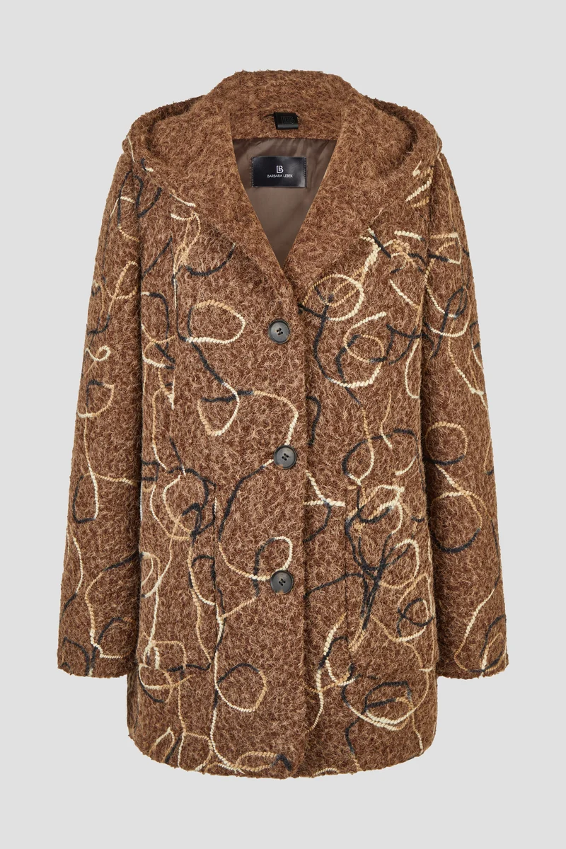 Wolljacke mit Kapuze