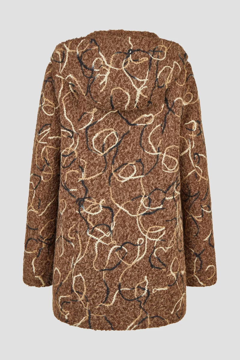 Wolljacke mit Kapuze