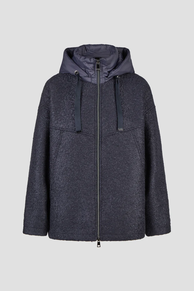 Wolljacke mit Kapuze