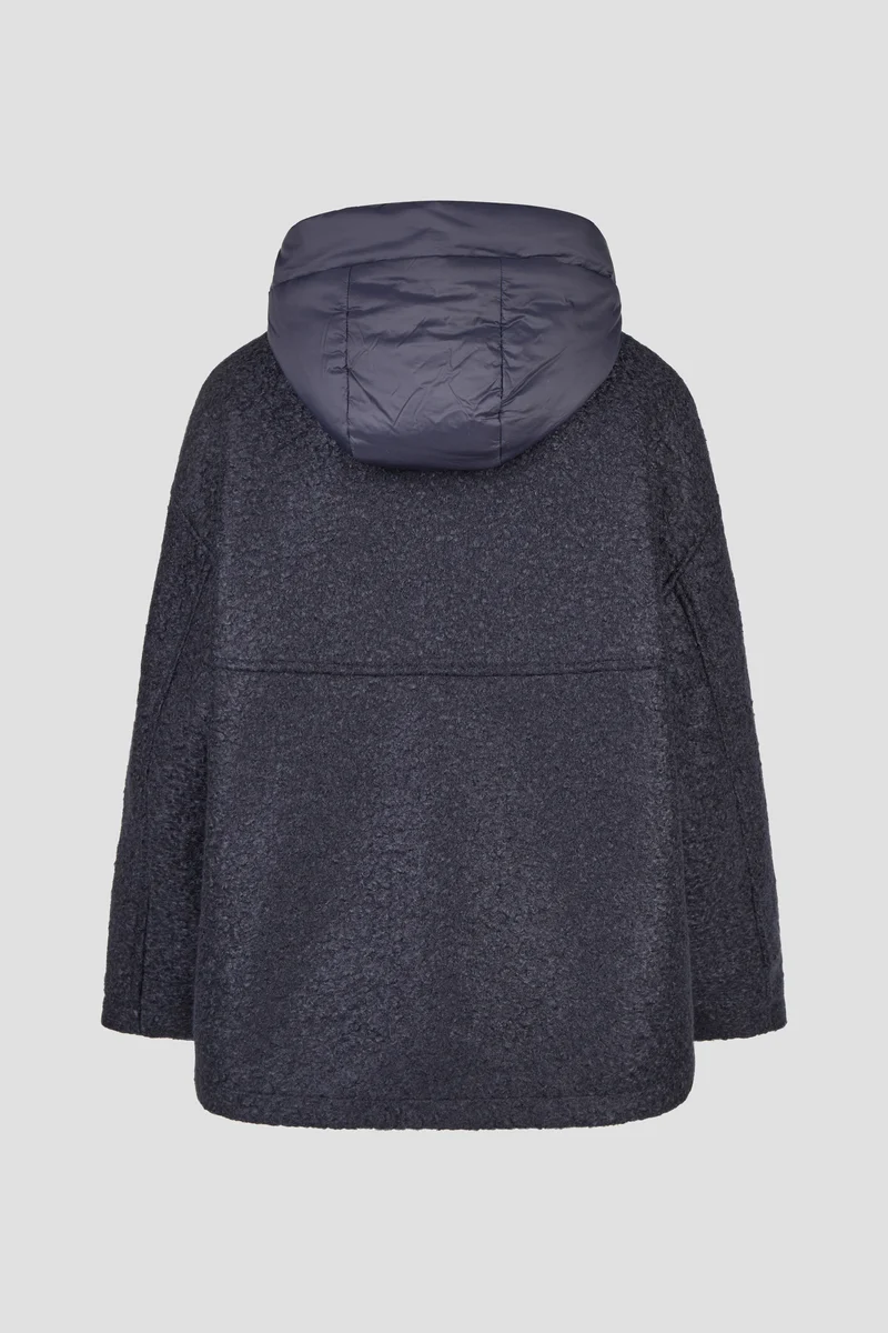 Wolljacke mit Kapuze