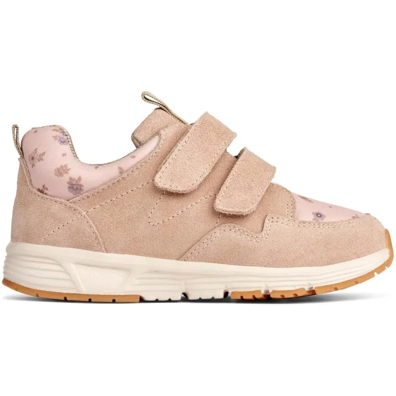 Wheat Toney Sneaker mit Klettverschluss und Print – rosabeige Blumen