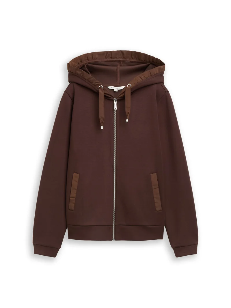 Hoodie Sweatjacke aus Scuba