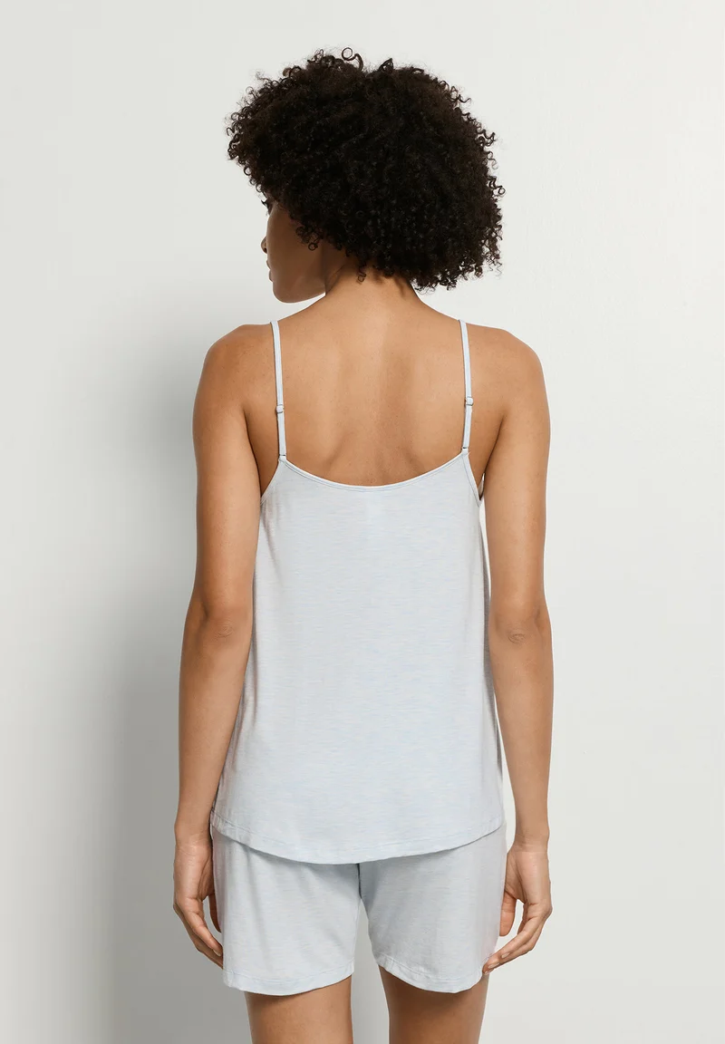 Natural Elegance Sleeveless Short Pyjama | watery blue melange 074962-073081