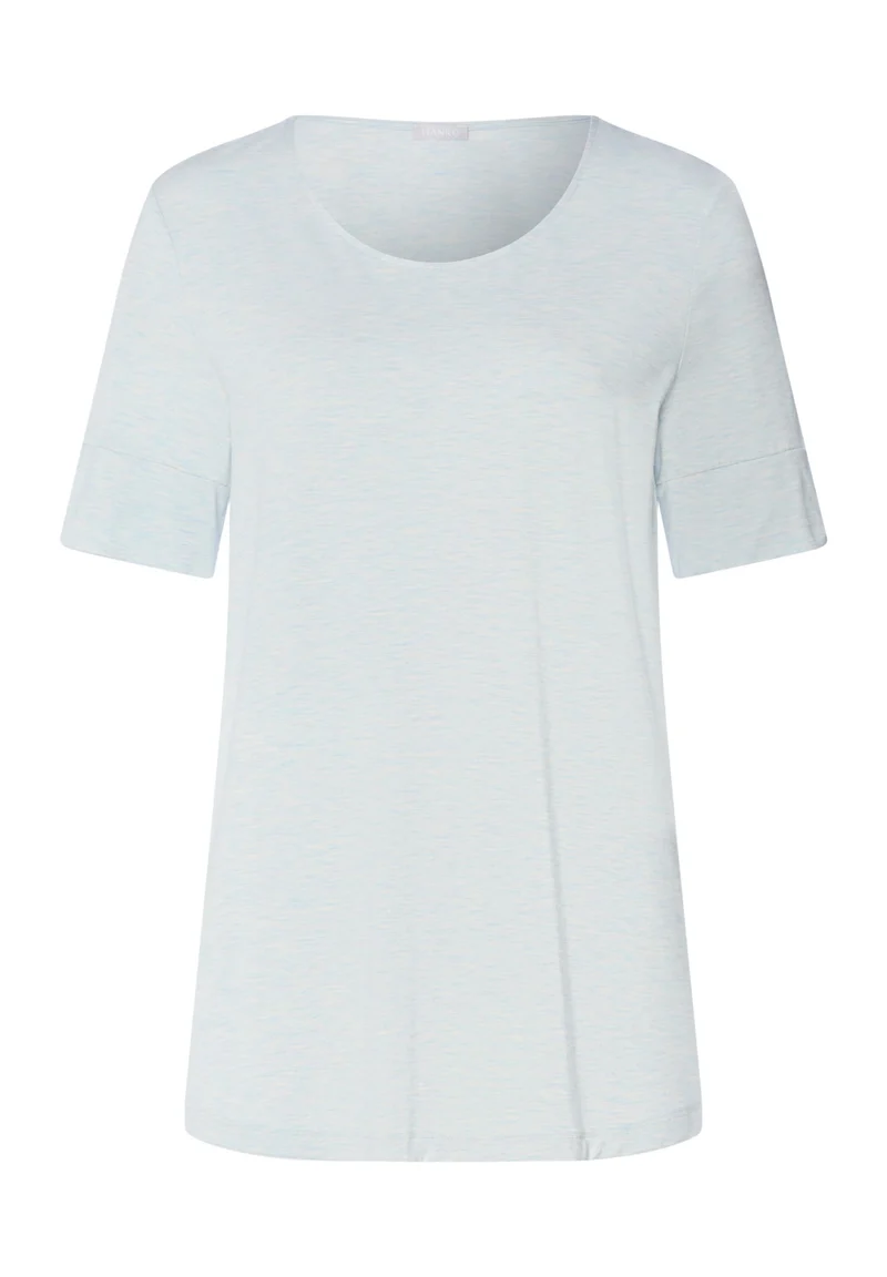 Natural Elegance S/SLV Shirt | watery blue melange 074902-073081