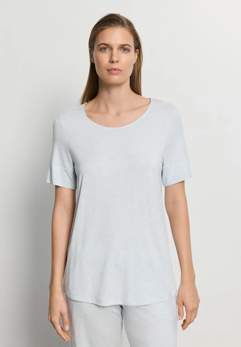 Natural Elegance S/SLV Shirt | watery blue melange 074902-073081