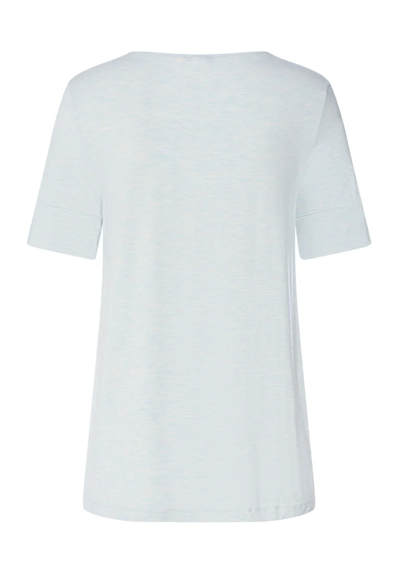 Natural Elegance S/SLV Shirt | watery blue melange 074902-073081
