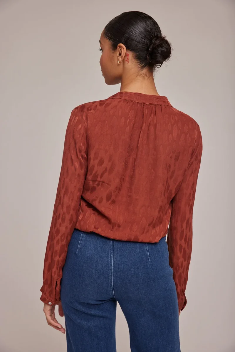 Deep Sepia Half Planket Top