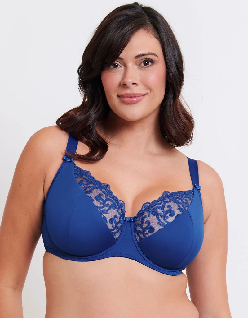 Flirtelle Swirl Balcony Bra Cobalt Blue