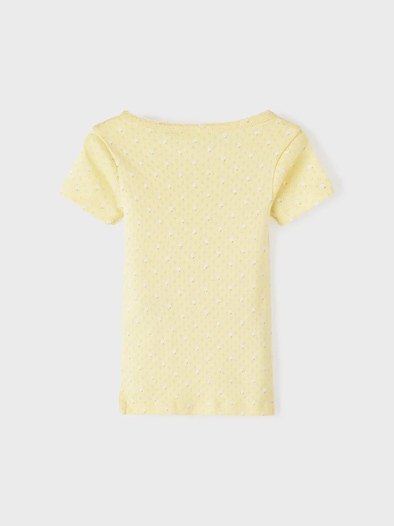Lil' Atelier Kurzarm-T-Shirt – Doppelcreme