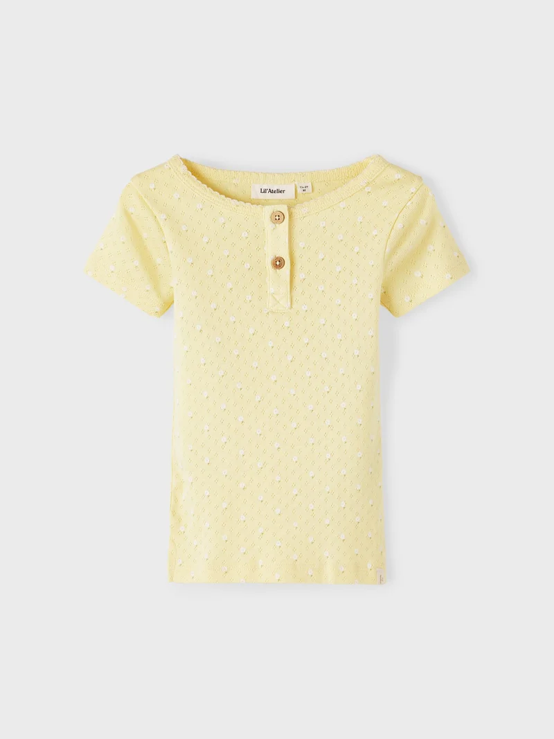 Lil' Atelier Kurzarm-T-Shirt – Doppelcreme