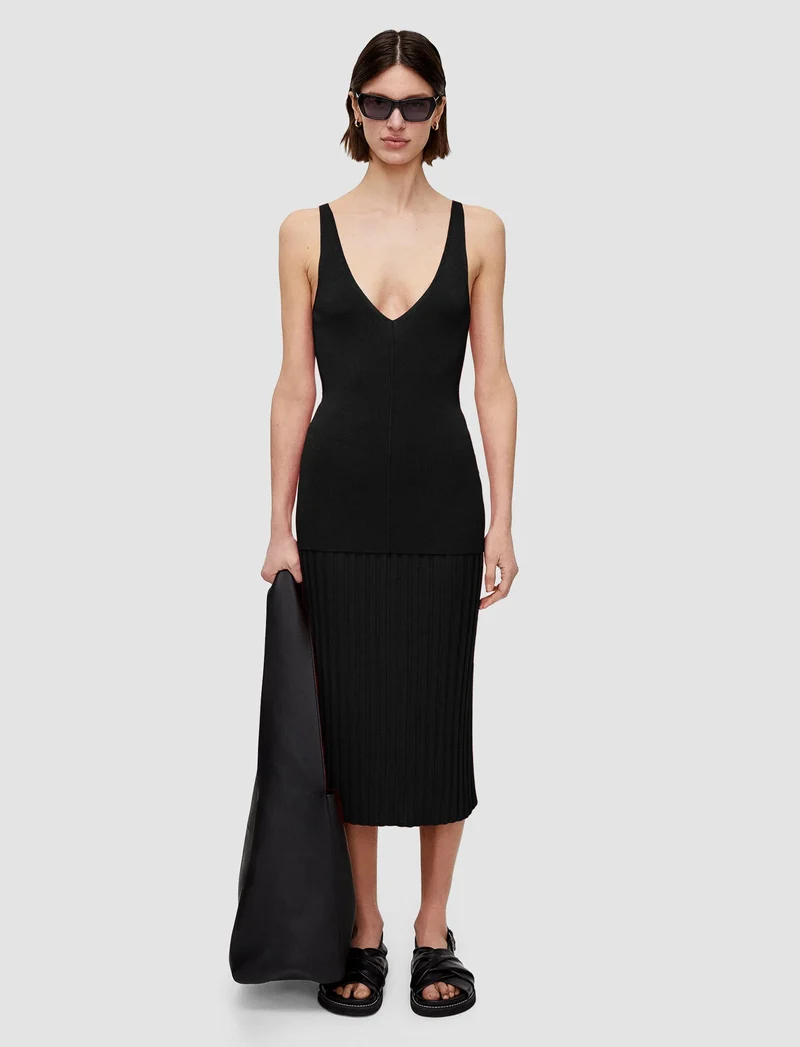 Satiny Black Tank