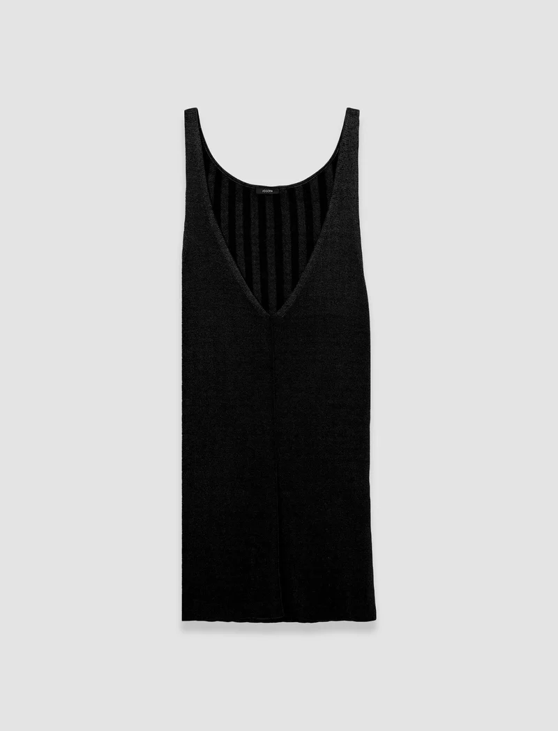 Satiny Black Tank