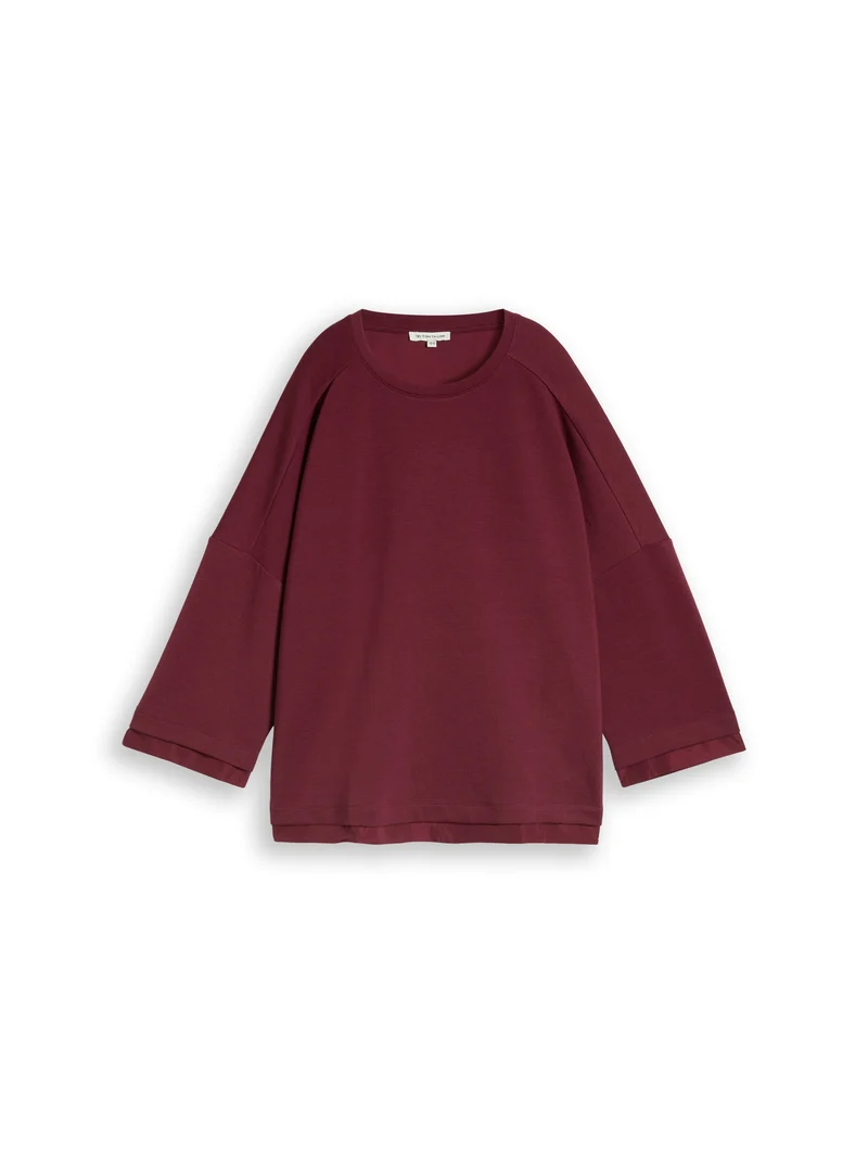 Plus Size - Loose Fit Sweatshirt mit 7/8-Arm
