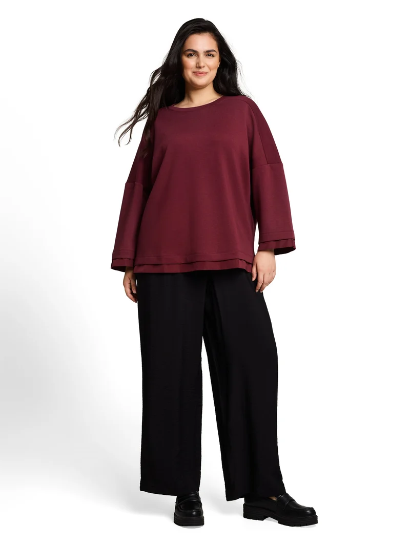 Plus Size - Loose Fit Sweatshirt mit 7/8-Arm