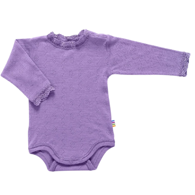 Joha Body aus Wolle und Seide mit Spitze – Lila