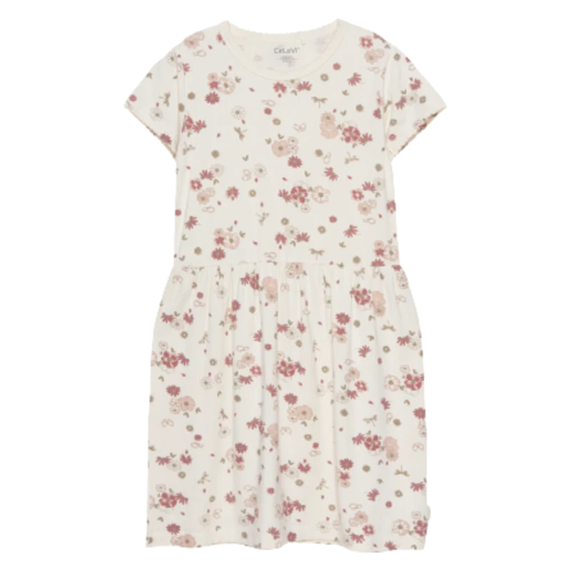 Celavi Kleid aus Bambus - Blumen - Rosenwolke