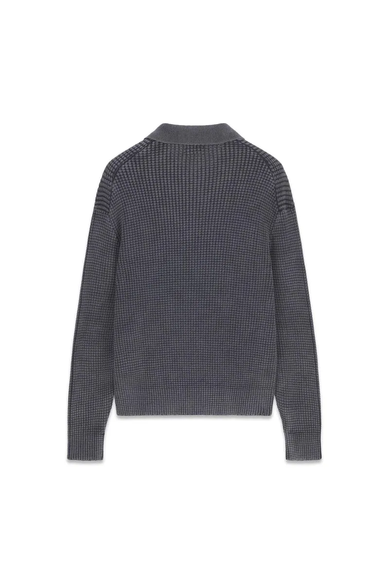 GJ LS WAFFLE POLO SWTR