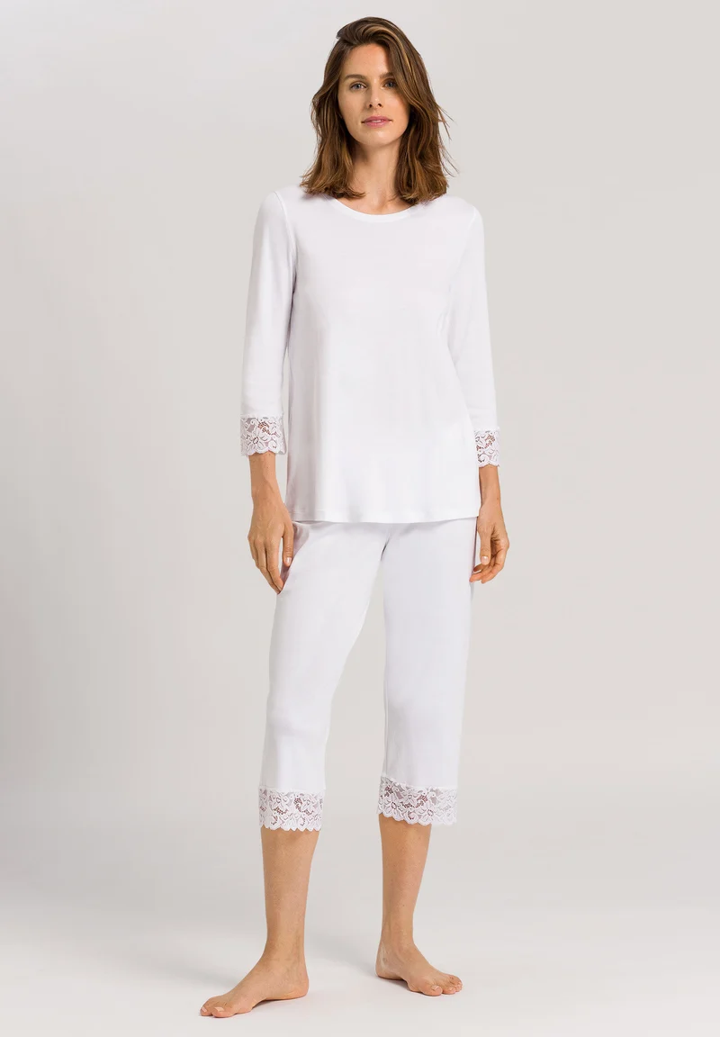 Moments NW 3/4 SLV Pajama | white 077928-070101