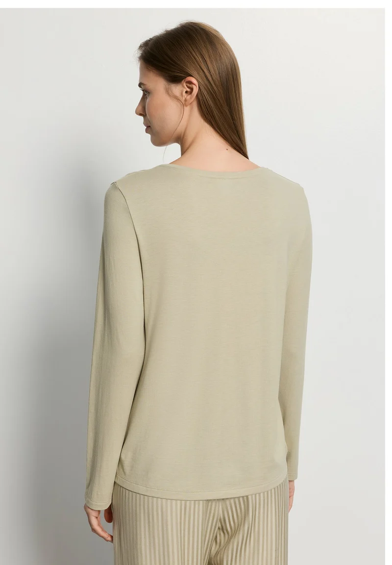 Sleep & Lounge L/SLV Shirt | olive stem 074844-072661