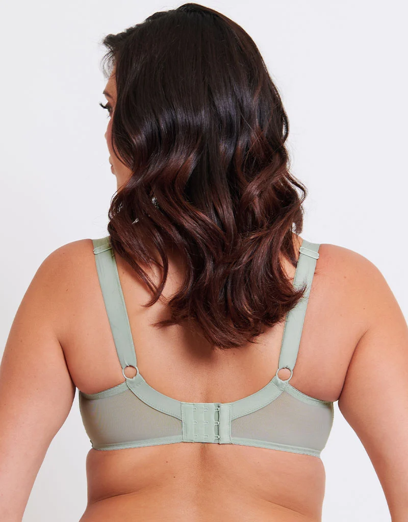 Flirtelle Swirl Balcony Bra Sage Green Print