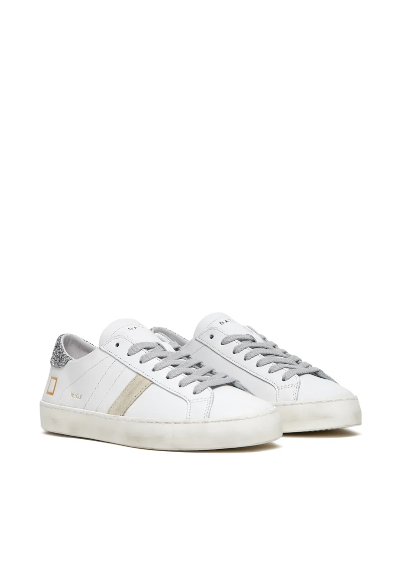 Hill Low Calf White Silver Trainer