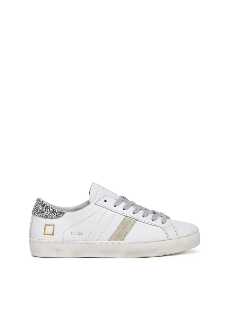 Hill Low Calf White Silver Trainer