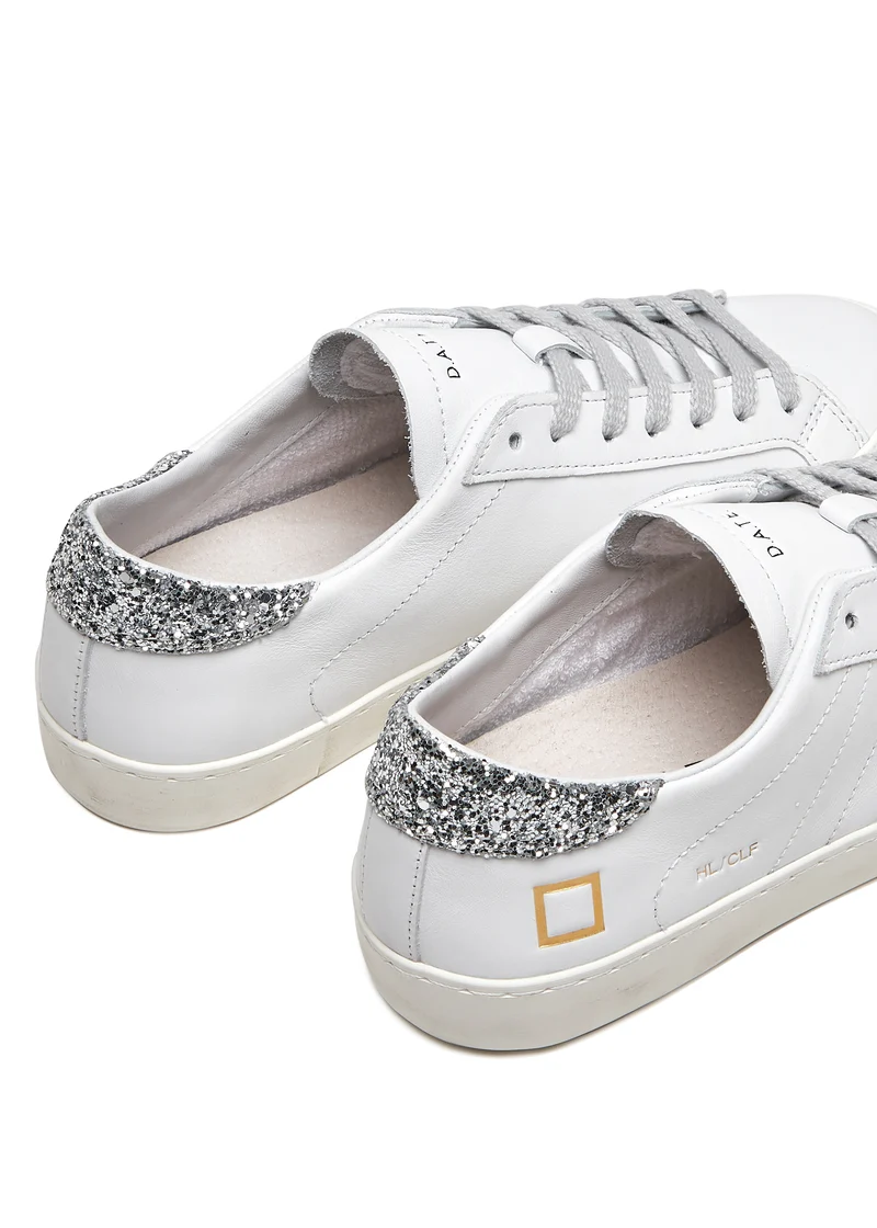 Hill Low Calf White Silver Trainer