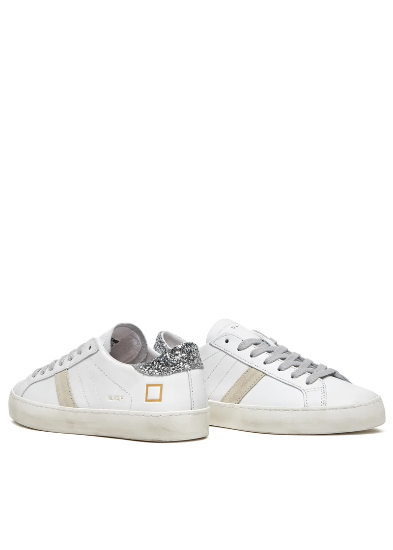 Hill Low Calf White Silver Trainer
