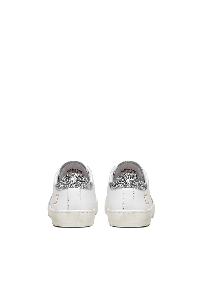Hill Low Calf White Silver Trainer