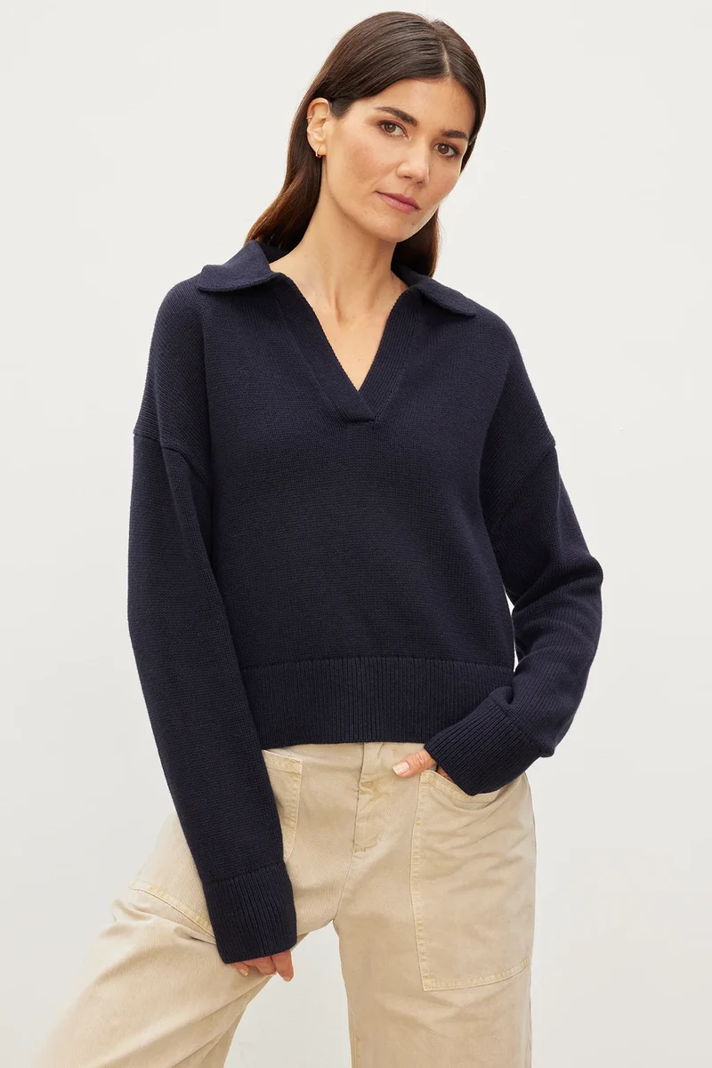 Lucie Navy Jumper